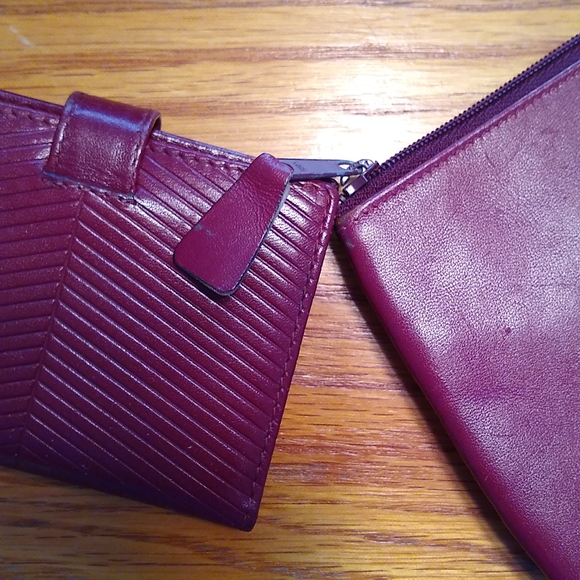 Vintage Leather Make-Up Clutch & Credit Card Folio - Picture 11 of 13